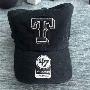 NWT ‘47 adjustable Texas rangers hat black